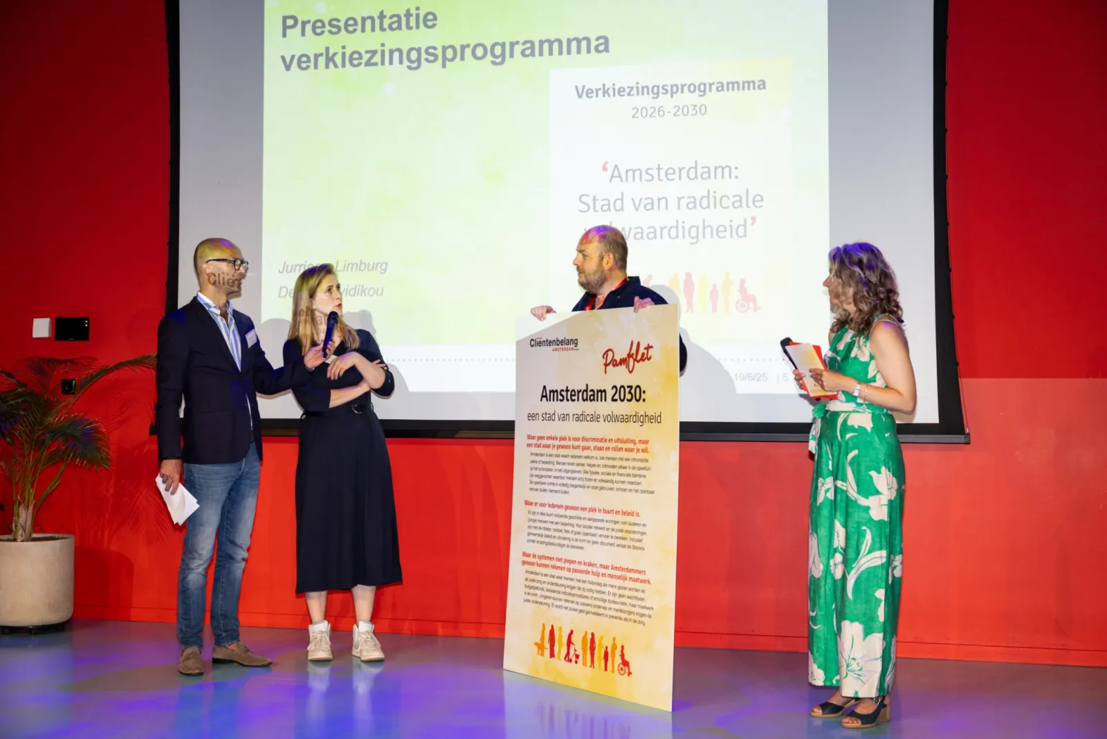 Presentatie verkiezingsprogramma tijdens het jaarevenement